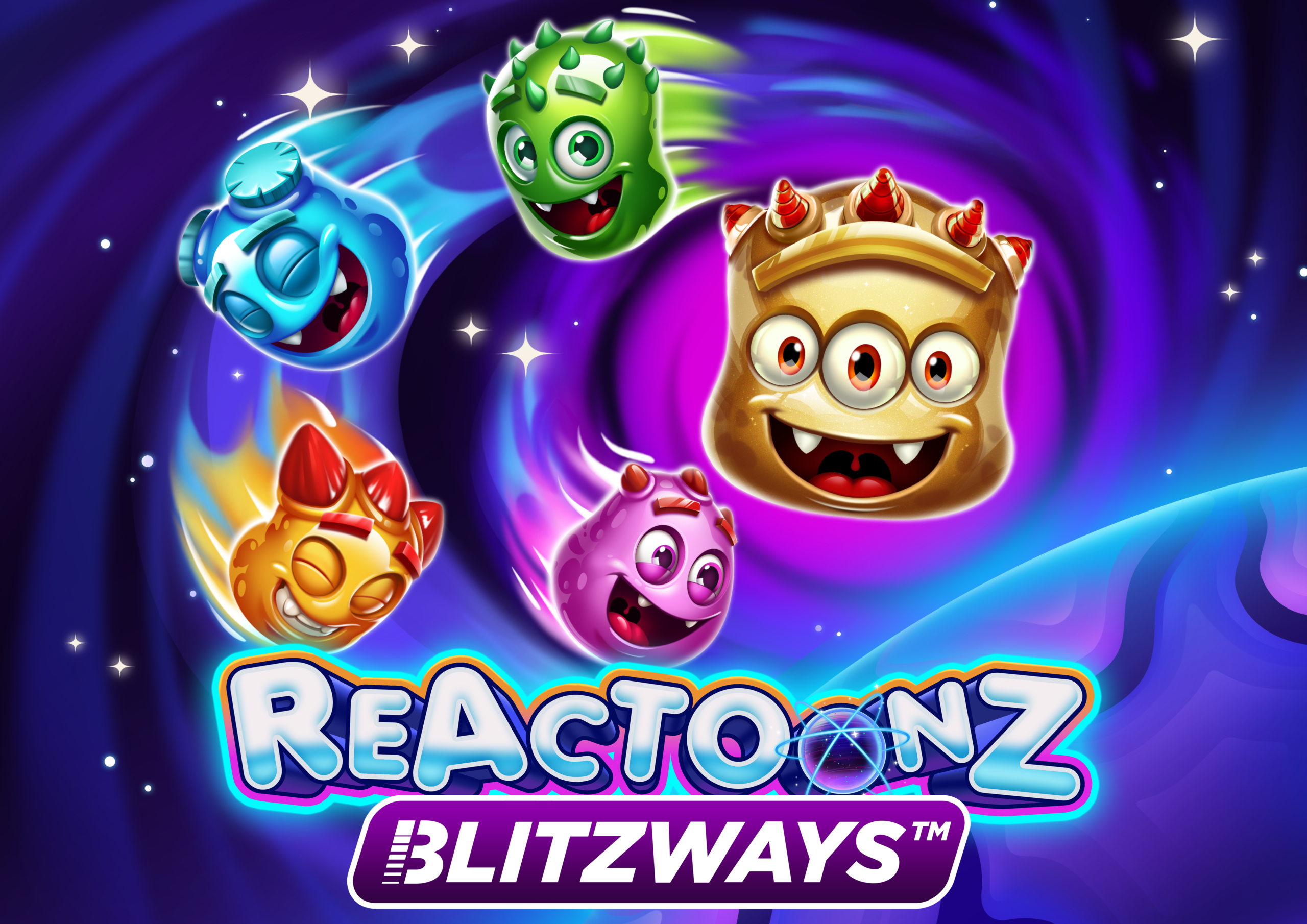 Reactoonz Blitzways online casino game poster
